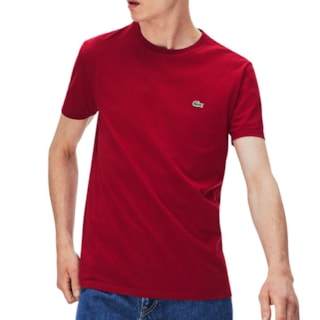 Camiseta Lacoste Pima Bordeaux