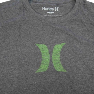 Camiseta Masculina Hurley Silk Icon Cinza Mescla