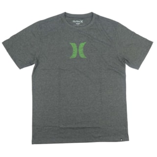 Camiseta Masculina Hurley Silk Icon Cinza Mescla Camiseta Masculina Hurley Silk Icon Cinza Mescla
