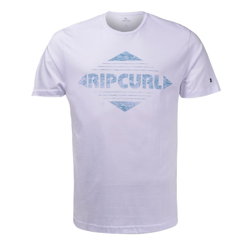 Camiseta Masculina Rip Curl Diamonds Plus Size Branca