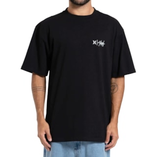 Camiseta Max Fit Hurley x Shibuya Signature Stripe Preta