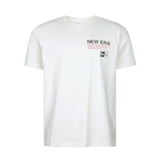 Camiseta New Era Logo Box Institutional Style Off White