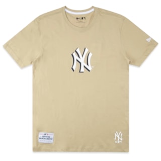 Camiseta New Era MLB New York Yankees Core Areia