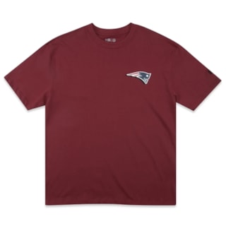  Camiseta New Era NFL New England Patriots Core Street Vermelho Escuro