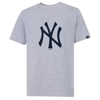 Camiseta New Era Plus Size New York Yankees Mescla Cinza