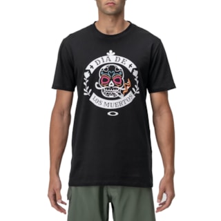 Camiseta Oakley Dia De Los Muertos Skull Graphic Black