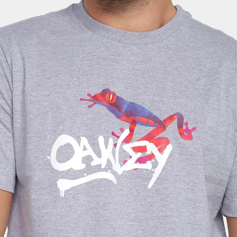 Camiseta Oakley Frog Big Graphic Grey os melhores preços