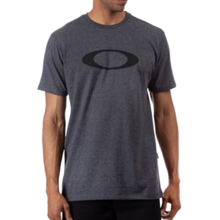 Camiseta Oakley O-Ellipse Tee Jet Black Heather Preta