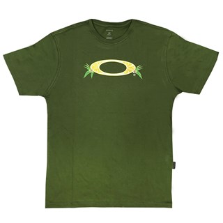 Camiseta Oakley O Slice Tropical Tee Verde Escuro