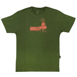 Camiseta Oakley Pinuts Tropical Tee Verde Escura
