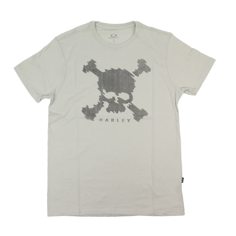 Camiseta Oakley Premium Skull Tee Light Grey - Back Wash