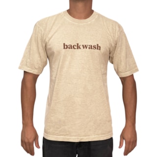 Camiseta Oversized Back Wash BCKW017 Areia