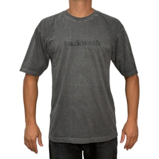 Camiseta Oversized Back Wash BCKW017 Chumbo