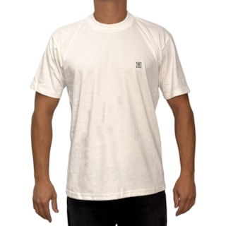 Camiseta Oversized Back Wash Suedine BCKW019 Off White