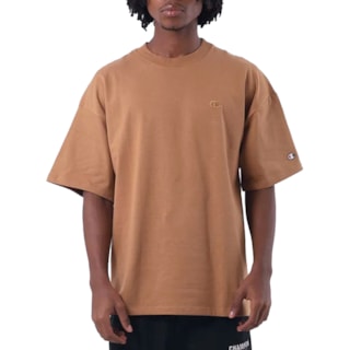 Camiseta Oversized Champion C Logo Surton Briefly Brown
