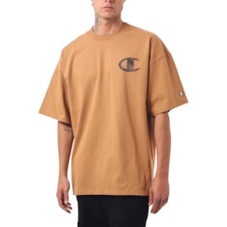 Camiseta Oversized Champion Lines Briefly Brown