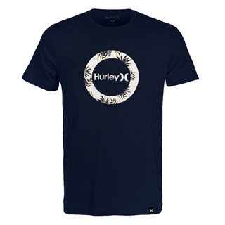 Camiseta Plus Size Hurley Foliage Azul Marinho