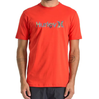 Camiseta Plus Size Hurley Inside Vermelho Mescla