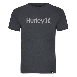 Camiseta Plus Size Hurley OeO Solid Cinza Escuro