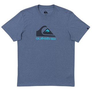 Camiseta Plus Size Quiksilver Full Logo Azul Mescla