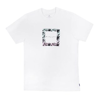 Camiseta Plus Size Rip Curl Tropic Logo Filter Branca