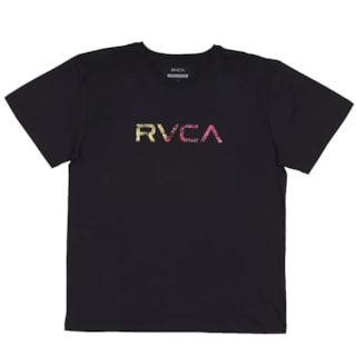 Camiseta Plus Size RVCA Floral Frame Preta