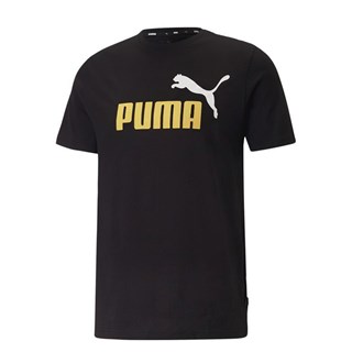 Camiseta Puma Essentials Col Logo Preta
