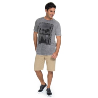 Camiseta Quiksilver Especial Mirror Image Cinza