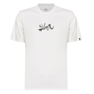 Camiseta Quiksilver Impaired Logo Dna Branca
