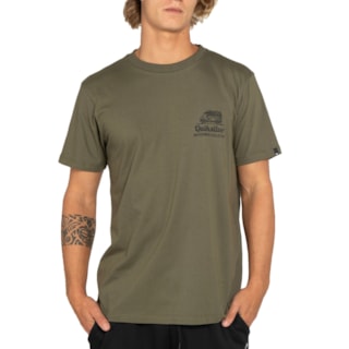 Camiseta Quiksilver No Maps Verde Escuro