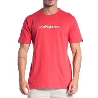 Camiseta Quiksilver Omni Font Vermelha