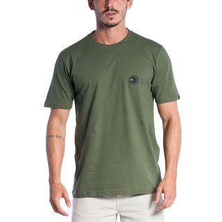 Camiseta Quiksilver Patch Round Verde Militar