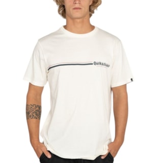 Camiseta Quiksilver Speed Stripe Snow White