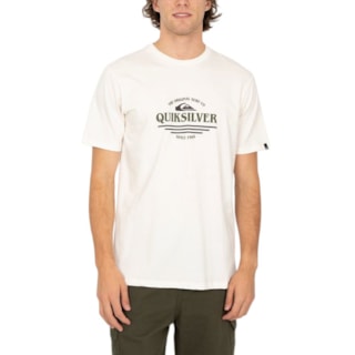 Camiseta Quiksilver Type Line Snow White
