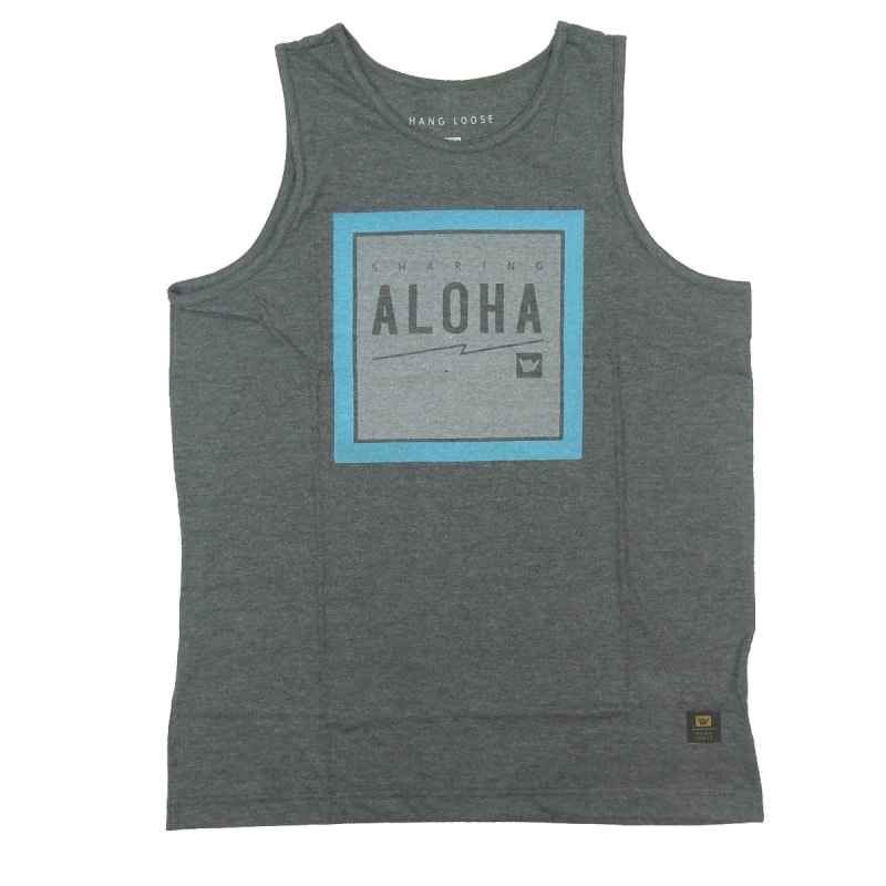 Camiseta Regata Hang Loose Aloha Cinza