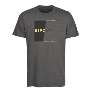 Camiseta Rip Curl Half Square Cinza Escuro