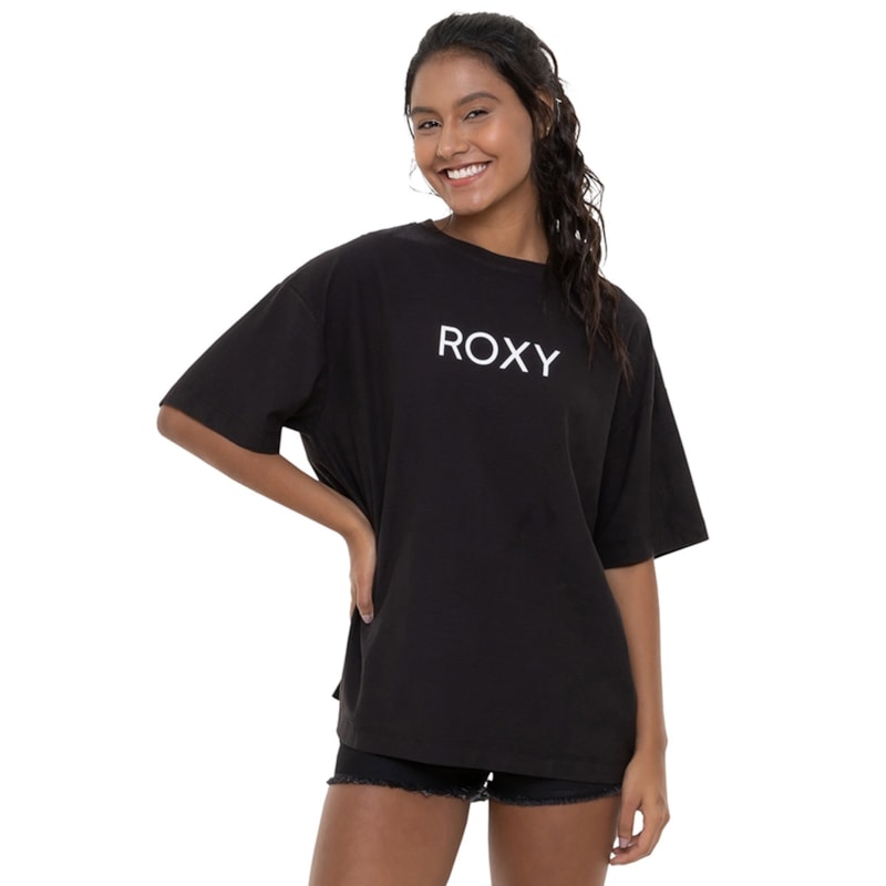 Camiseta Roxy Lazy Day Preta os melhores preços | Clique e confira!