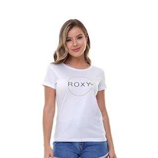 Camiseta Roxy Logo Branca
