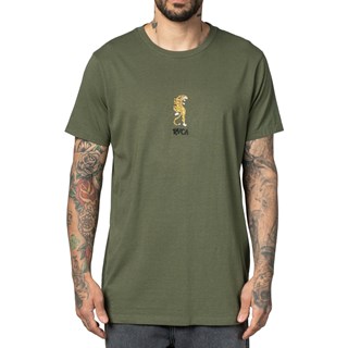 Camiseta RVCA Lost Paradise Tiger Verde Militar