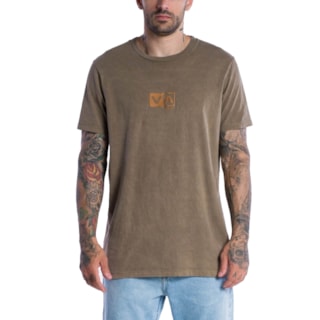 Camiseta RVCA Mini Balance Box Marrom