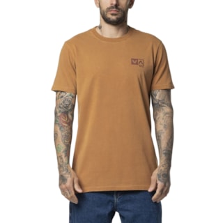 Camiseta RVCA Mini Balance Box Stone Marrom