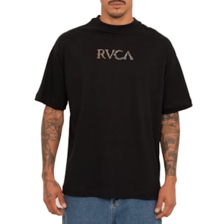Camiseta RVCA Oversized Three Tone Preto