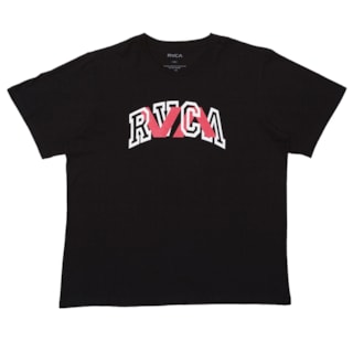 Camiseta RVCA Plus Size Double Major Preta