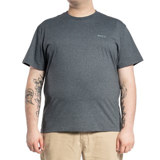 Camiseta RVCA Plus Size Lil Cinza Escuro Mescla