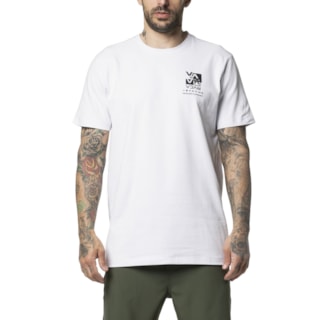 Camiseta RVCA Splitter Stacks Branca