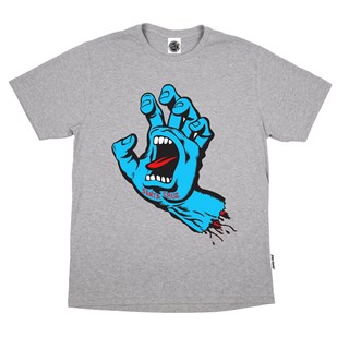 Camiseta Screaming Hand Front Cinza