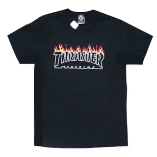 Camiseta Thrasher Magazine Schorched Preta