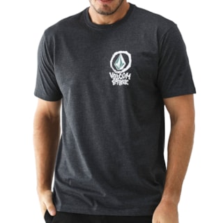 Camiseta Volcom Inked Mescla Preto