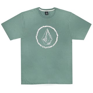 Camiseta Volcom Plus Size Circle stone Verde Claro