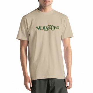 Camiseta Volcom Skidder Bege